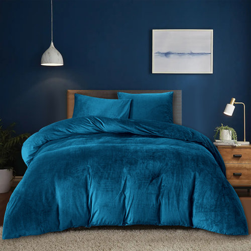 Etta Avenue Cardwell Crushed Velvet Duvet Cover Set & Reviews Wayfair